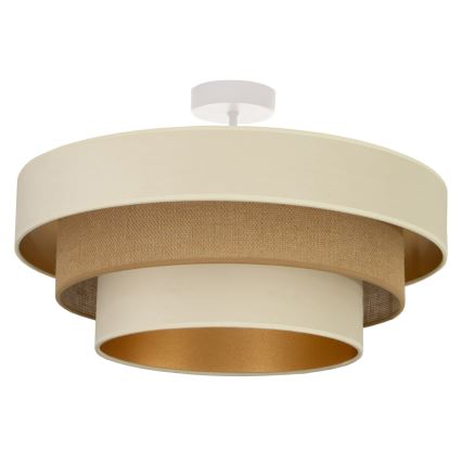 Pinnapealne laelamp WENTA 1xE27/60W/230V, läbimõõt 50 cm, beež/juut