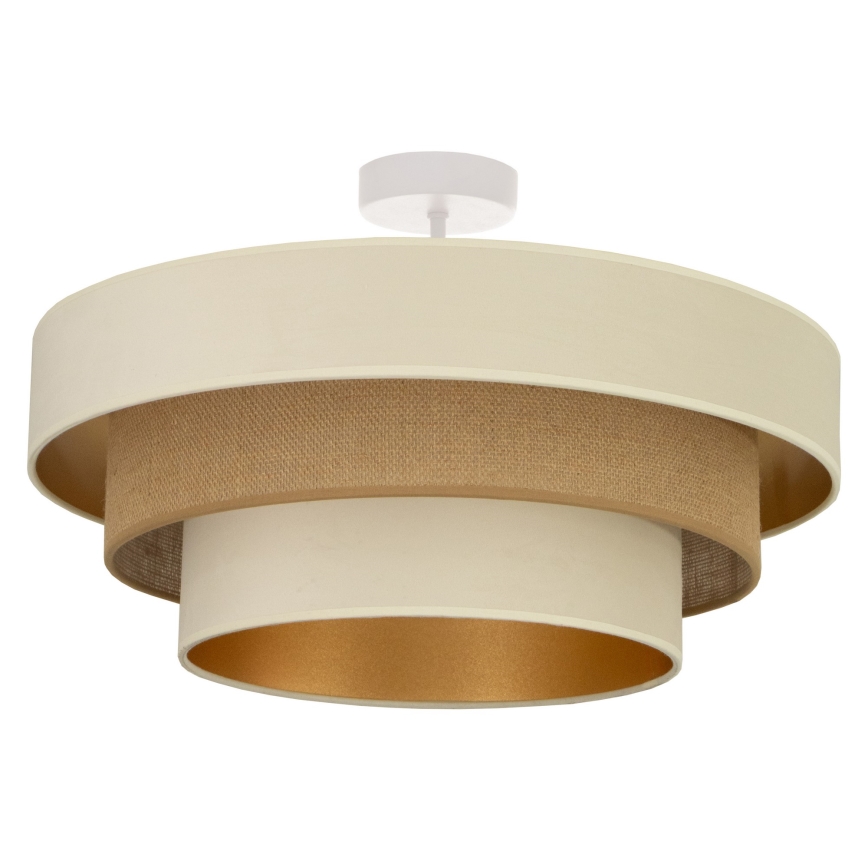 Pinnapealne laelamp WENTA 1xE27/60W/230V, läbimõõt 50 cm, beež/juut