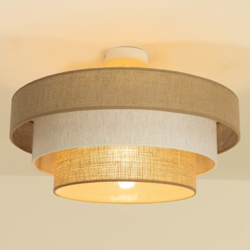 Pinnapealne laelamp WENTA 1xE27/60W/230V, läbimõõt 50 cm, juut/kreemjas