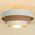 Pinnapealne laelamp WENTA 1xE27/60W/230V, läbimõõt 50 cm, valge/pruun