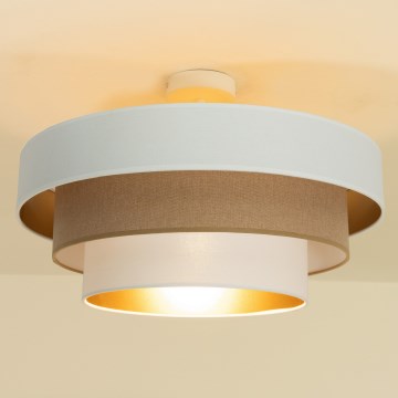 Pinnapealne laelamp WENTA 1xE27/60W/230V, läbimõõt 50 cm, valge/pruun