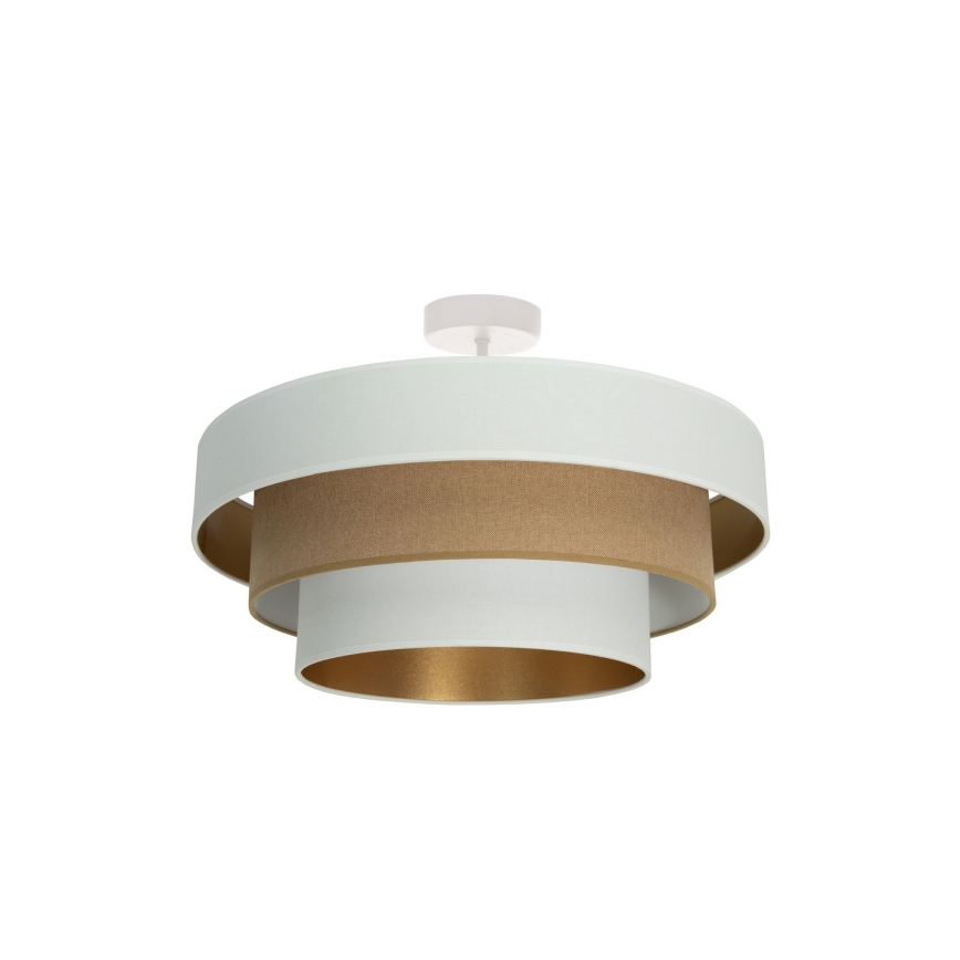 Pinnapealne laelamp WENTA 1xE27/60W/230V, läbimõõt 50 cm, valge/pruun