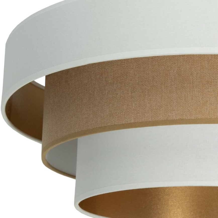Pinnapealne laelamp WENTA 1xE27/60W/230V, läbimõõt 50 cm, valge/pruun