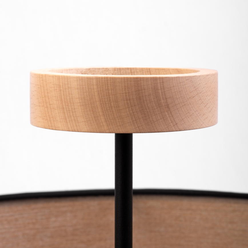 Pinnapealne laelühter ALBA 3xE27/15W/230V, läbimõõt 40 cm, must/pruun