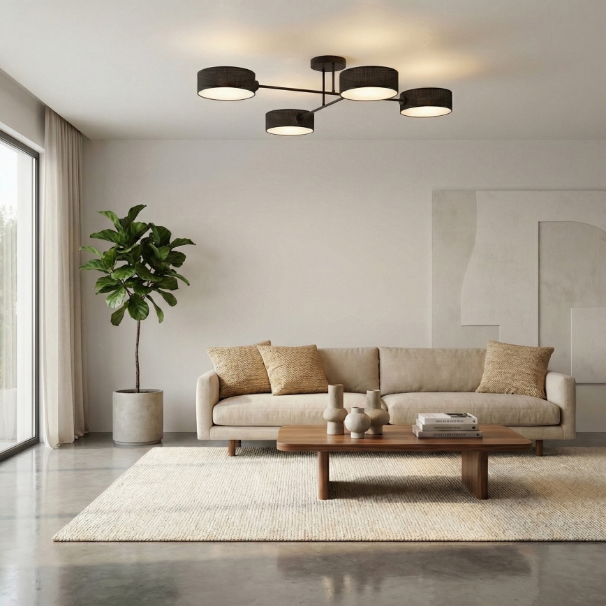 Pinnapealne laelühter MAGA 4xE14/10W/230V must