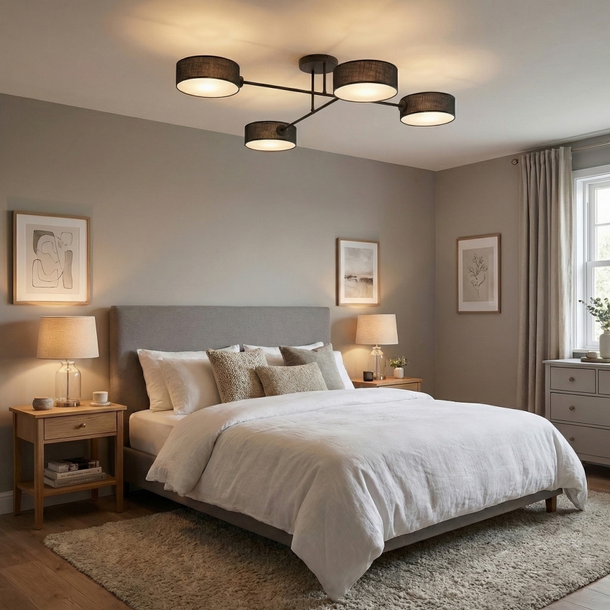 Pinnapealne laelühter MAGA 4xE14/10W/230V must