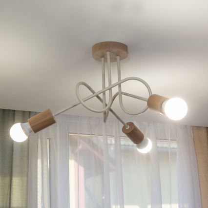 Pinnapealne laelühter OXFORD 3xE27/15W/230V mänd/kreem