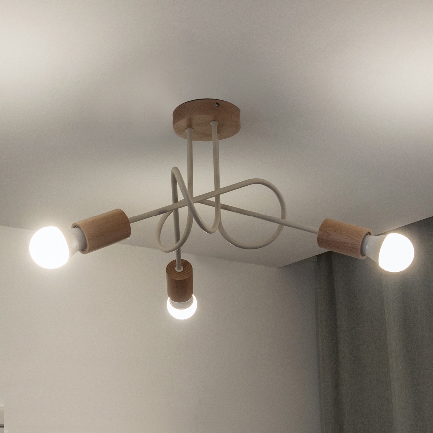 Pinnapealne laelühter OXFORD 3xE27/15W/230V mänd/kreem