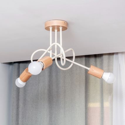 Pinnapealne laelühter OXFORD 3xE27/15W/230V mänd/kreem