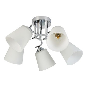 Pinnapealne laelühter PAFOS 5xE27/15W/230V läikiv kroom