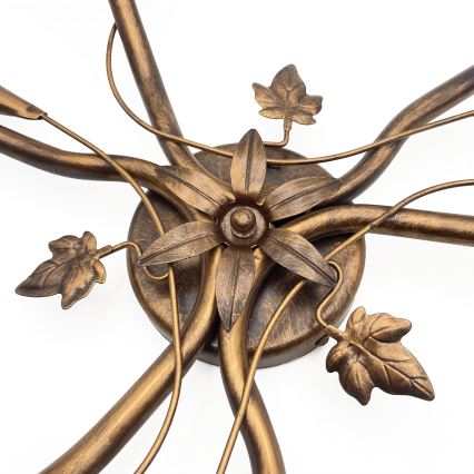 Pinnapealne laelühter ROZETA 3xE14/40W/230V pronksitooni