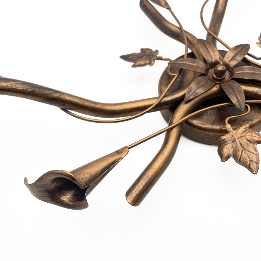 Pinnapealne laelühter ROZETA 3xE14/40W/230V pronksitooni