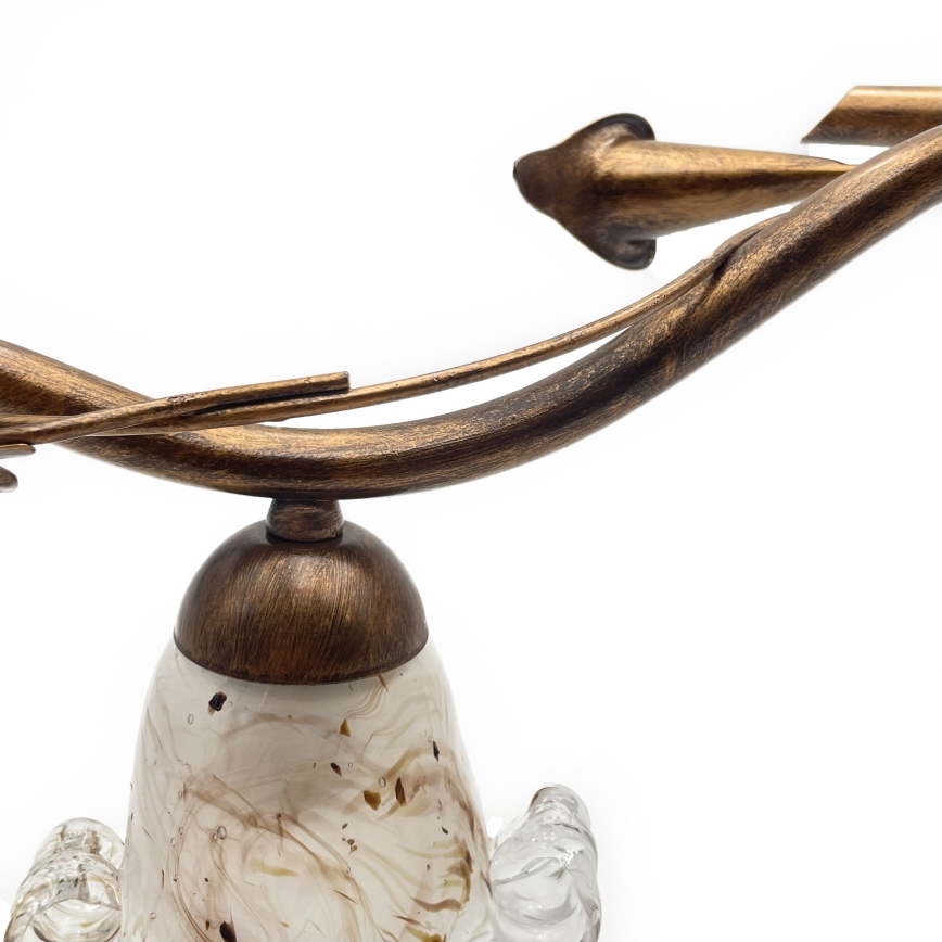 Pinnapealne laelühter ROZETA 3xE14/40W/230V pronksitooni