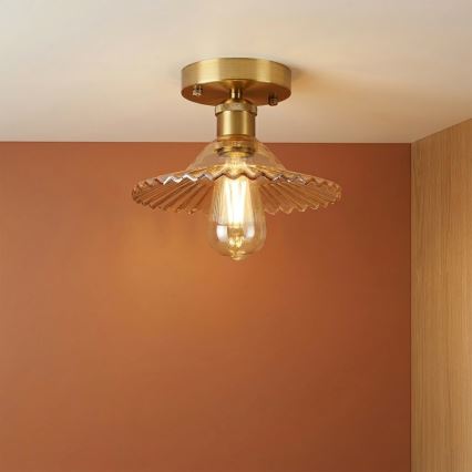 Pinnapealne laelühter TRISH 1xE27/15W/230V kuldne/suitsune beež