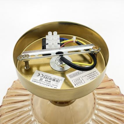 Pinnapealne laelühter TRISH 1xE27/15W/230V kuldne/suitsune beež