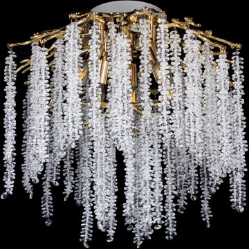 Pinnapealne lühter 6xE14/60W/230V + 3xLED/3W Ø 54 cm kuldne