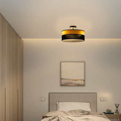 Pinnapealne lühter ALBA 3xE27/15W/230V läbimõõt 40 cm must/pruun