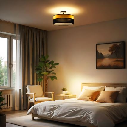 Pinnapealne lühter ALBA 3xE27/15W/230V läbimõõt 40 cm must/pruun
