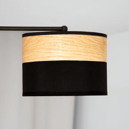 Pinnapealne lühter ALBA 3xE27/15W/230V Ø 66 cm must/pruun