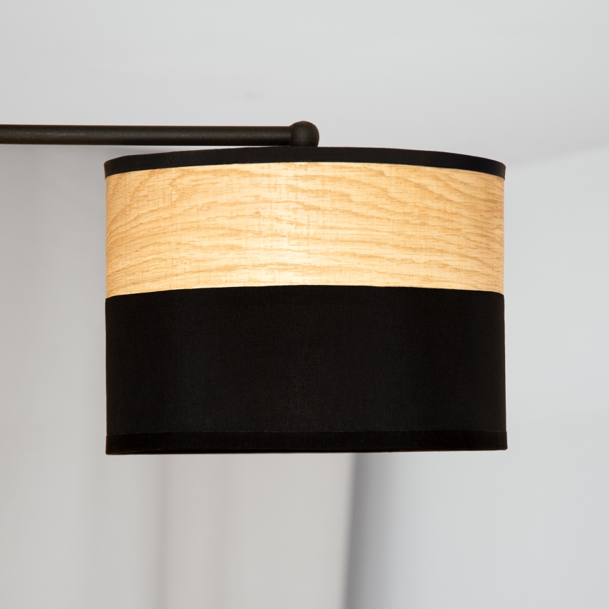 Pinnapealne lühter ALBA 3xE27/15W/230V Ø 66 cm must/pruun