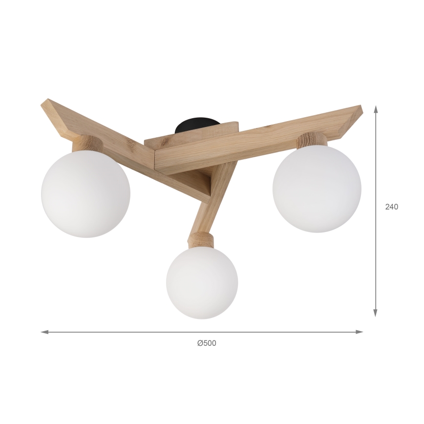 Pinnapealne lühter ANTONIO 3xG9/5W/230V tamm/valge