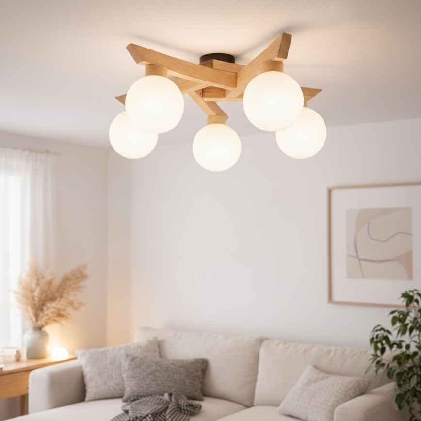 Pinnapealne lühter ANTONIO 5xG9/5W/230V tamm/valge