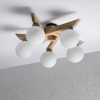 Pinnapealne lühter ANTONIO 5xG9/5W/230V tamm/valge