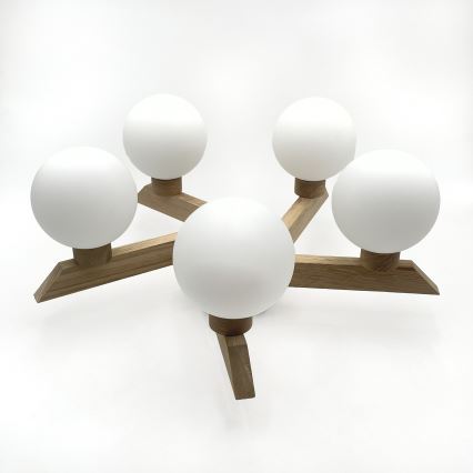 Pinnapealne lühter ANTONIO 5xG9/5W/230V tamm/valge