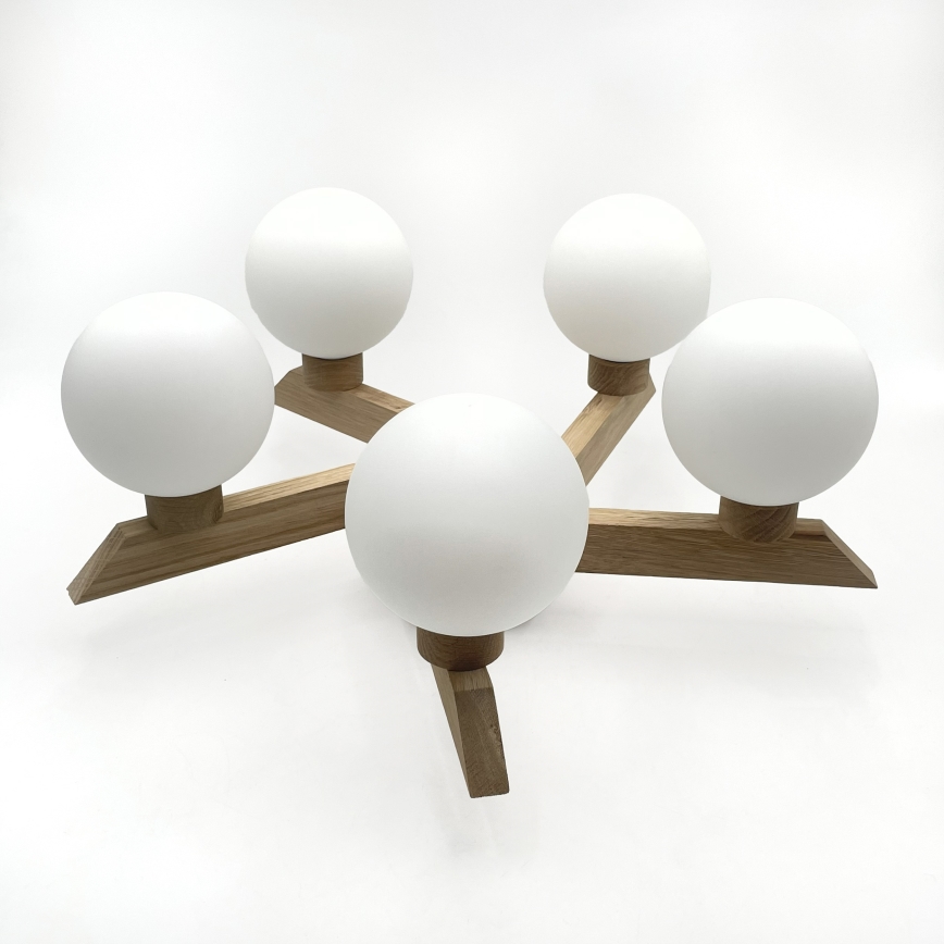 Pinnapealne lühter ANTONIO 5xG9/5W/230V tamm/valge