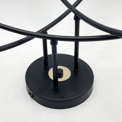 Pinnapealne lühter ANYA 6xE27/15W/230V must/kuldne