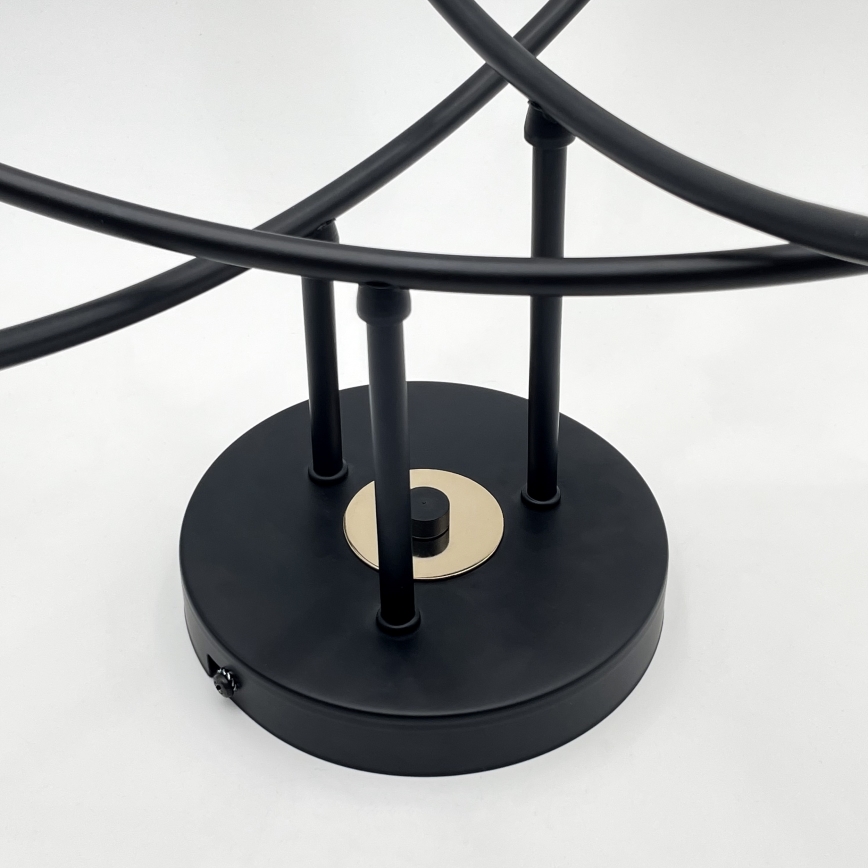 Pinnapealne lühter ANYA 6xE27/15W/230V must/kuldne