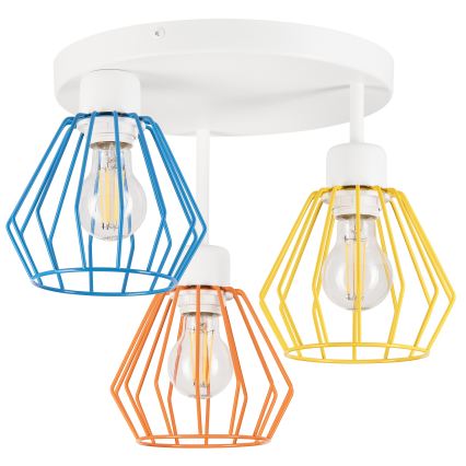 Pinnapealne lühter AUDREY 3xE27/60W/230V mitmevärviline