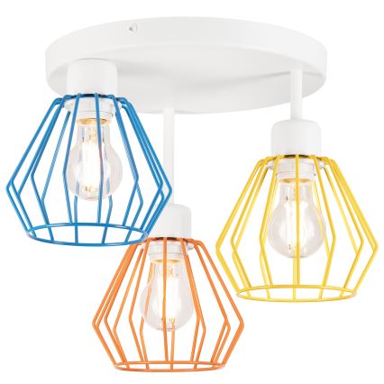 Pinnapealne lühter AUDREY 3xE27/60W/230V mitmevärviline