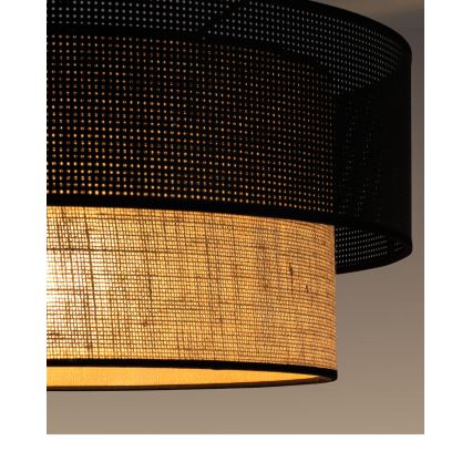 Pinnapealne lühter BORHO 1xE27/60W/230V, läbimõõt 40 cm, must/juut