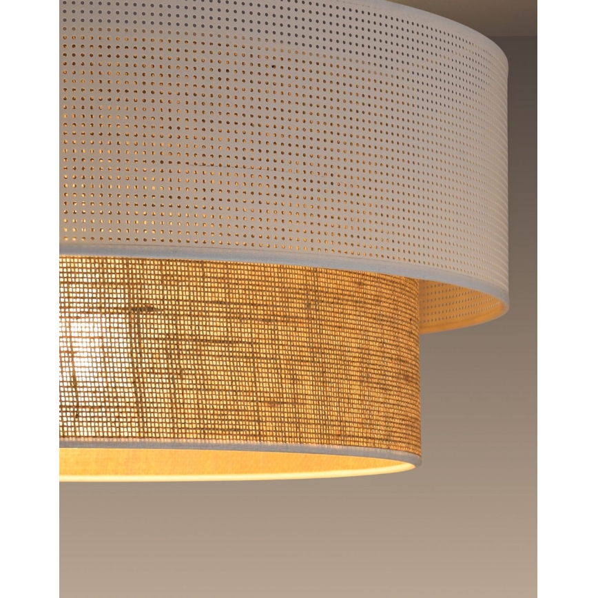 Pinnapealne lühter BORHO 1xE27/60W/230V läbimõõt 40 cm valge/juut