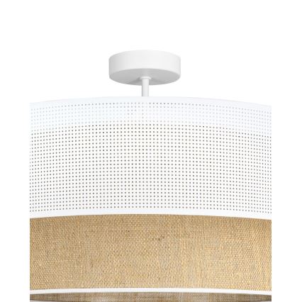 Pinnapealne lühter BORHO 1xE27/60W/230V läbimõõt 40 cm valge/juut