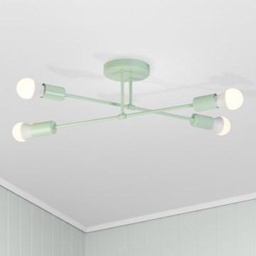 Pinnapealne lühter CAMBRIDGE 4xE27/15W/230V roheline