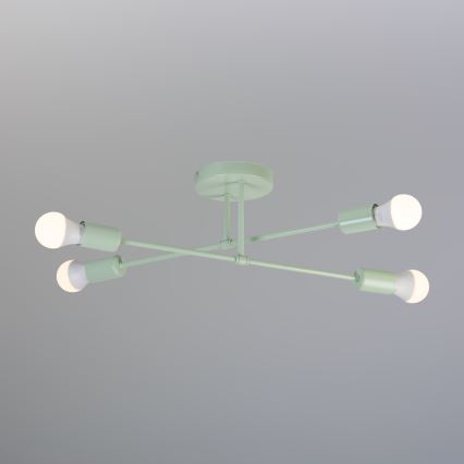 Pinnapealne lühter CAMBRIDGE 4xE27/15W/230V roheline