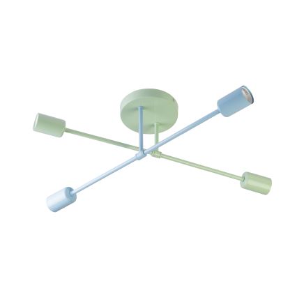 Pinnapealne lühter CAMBRIDGE 4xE27/15W/230V roheline/sinine