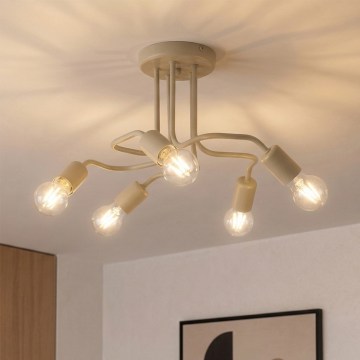 Pinnapealne lühter CHARLIE 5xE27/15W/230V beež