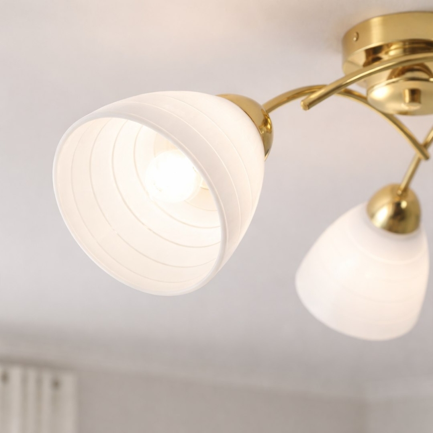 Pinnapealne lühter CLARA 3xE27/15W/230V kuldne