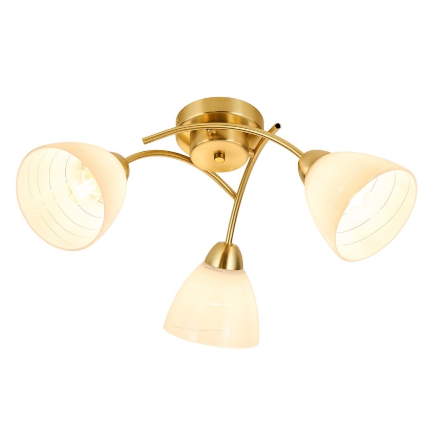 Pinnapealne lühter CLARA 3xE27/15W/230V kuldne