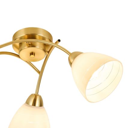Pinnapealne lühter CLARA 3xE27/15W/230V kuldne