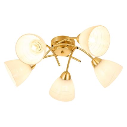 Pinnapealne lühter CLARA 5xE27/15W/230V kuldne
