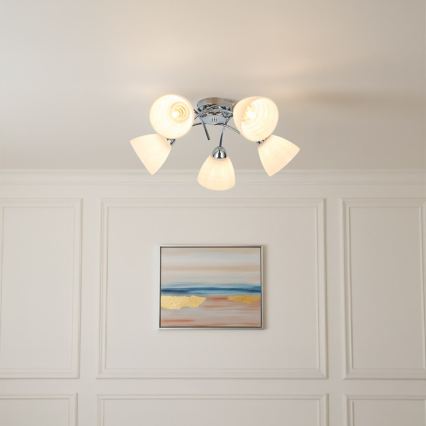 Pinnapealne lühter CLARA 5xE27/15W/230V läikiv kroom
