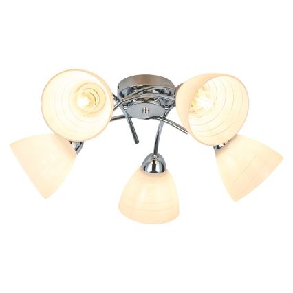 Pinnapealne lühter CLARA 5xE27/15W/230V läikiv kroom
