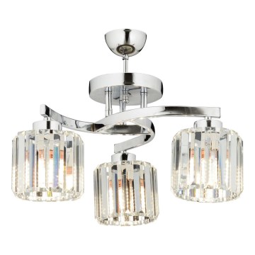 Pinnapealne lühter CRYSTALLINE 3xE27/40W/230V läikiv kroom