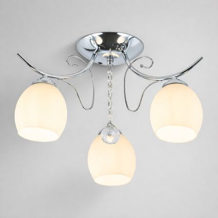 Pinnapealne lühter ELLA 3xE27/15W/230V läikiv kroom