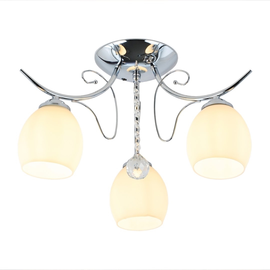 Pinnapealne lühter ELLA 3xE27/15W/230V läikiv kroom
