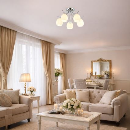 Pinnapealne lühter ELLA 5xE27/15W/230V läikiv kroom